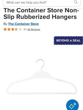 40 pack - The Container Store Non Slip Rubberized Hangers White
